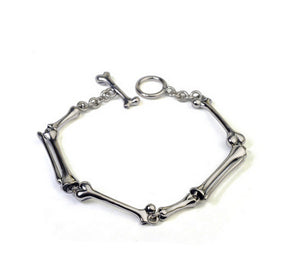 Men's fashion skeleton sterling silver bracelet - MOWTE