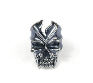 Men's fashion skull sterling silver ring