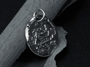Men's vintage sterling silver eagle pendant & necklace