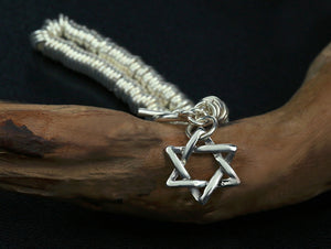 Men's fashion hexagram sterling silver bracelet