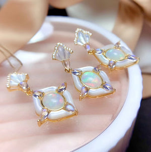 Natural opal moonstone sets