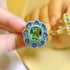 S925 Silver Secret Garden 8*10 Simulated Green Tourmaline - MOWTE