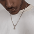 S925Skull chain made of pure silver antique skull bone necklace hip-hop men's and women's ins fashion sweater chain - MOWTE