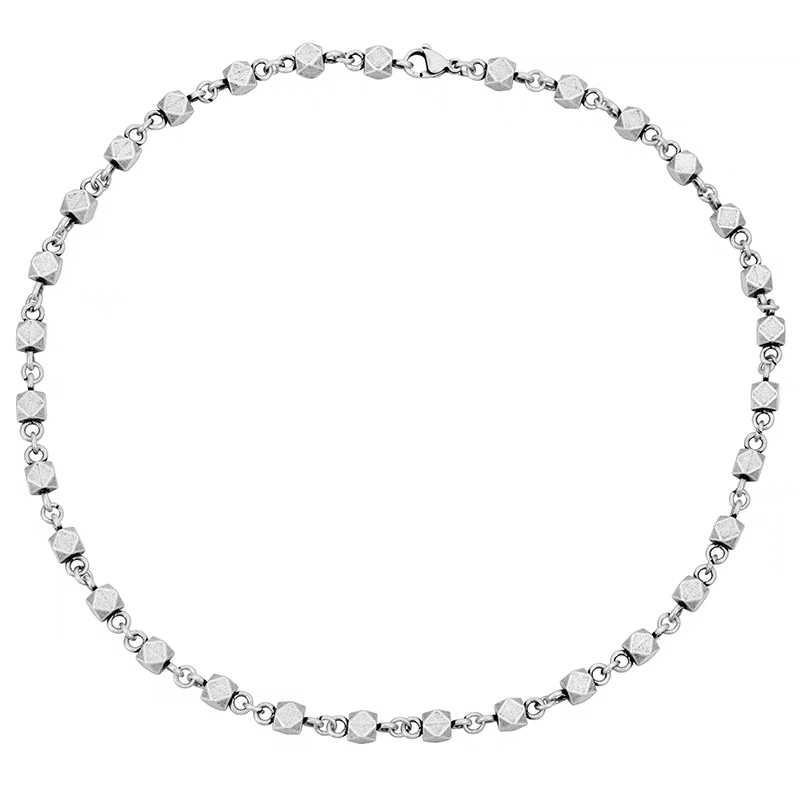 Geometric block splicing necklace for men hip-hop personality titanium steel vintage collarbone chain - MOWTE