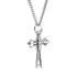 S925 sterling silver cross necklace men's hip-hop trend inlaid zircon pendant women's INS