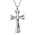 S925 sterling silver cross necklace men's hip-hop trend inlaid zircon pendant women's INS