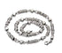 O-ring block splicing titanium steel necklace for men's hip-hop personality antique silver collarbone chain high-end and trendy INS - MOWTE