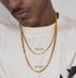 Titanium steel gold hip-hop thin Cuban necklace trendy ins unisex Cuban collarbone sweater chain - MOWTE