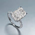 S925 Silver New Product Ins Style Daily Simplicity 9 * 13mm rectangular white diamond ring for women