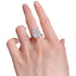 S925 Silver New Product Ins Style Daily Simplicity 9 * 13mm rectangular white diamond ring for women