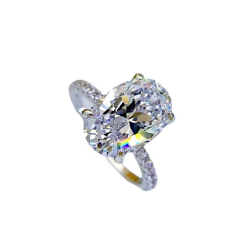 925 silver simulated diamond oval 8 * 12 Redion Diamond Bottom Cutting Explosive Product