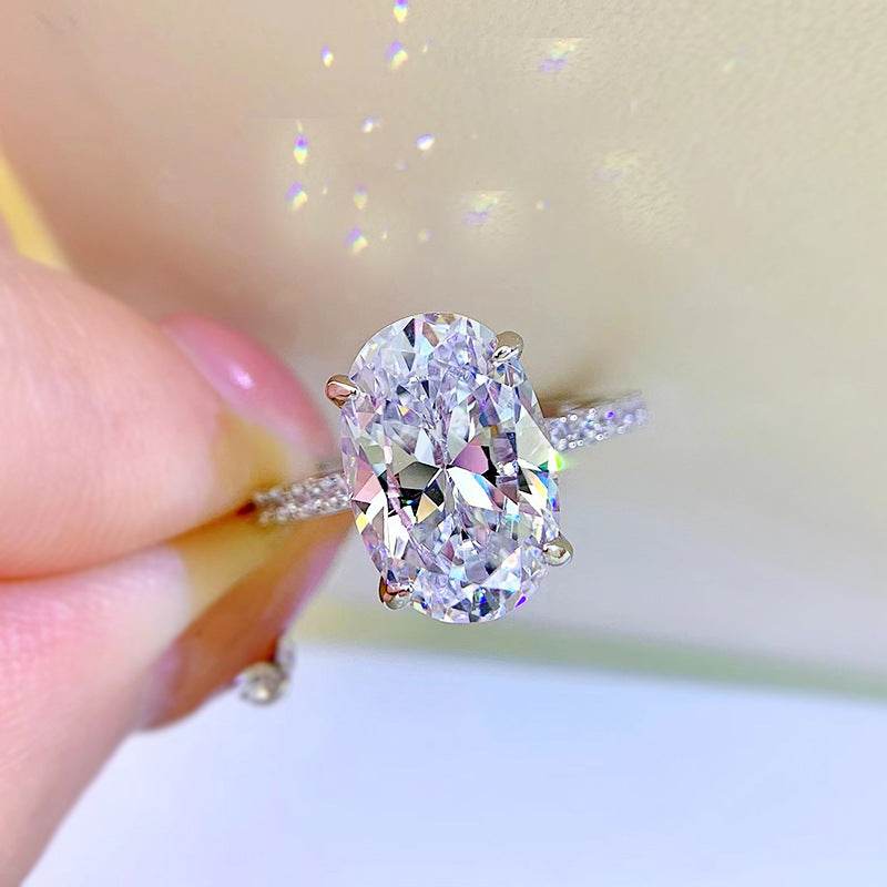 925 silver simulated diamond oval 8 * 12 Redion Diamond Bottom Cutting Explosive Product