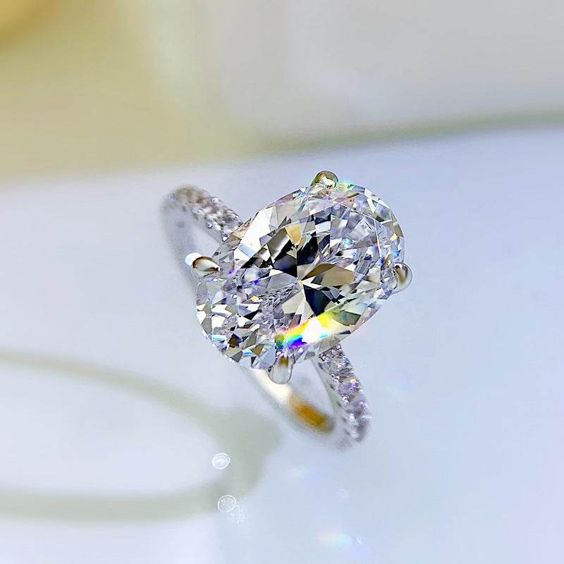 925 silver simulated diamond oval 8 * 12 Redion Diamond Bottom Cutting Explosive Product