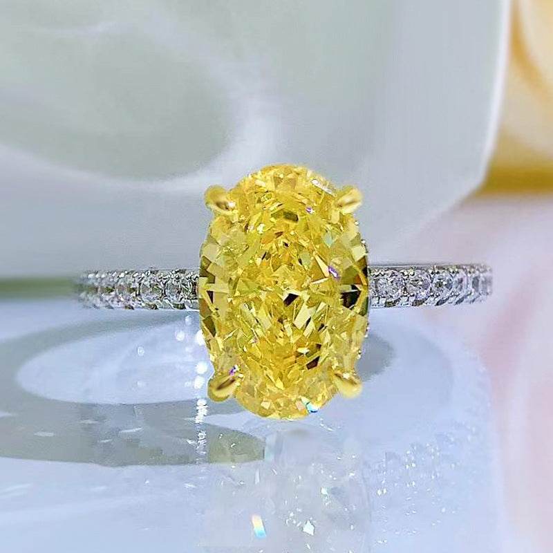 925 silver simulated diamond oval 8 * 12 Redion Diamond Bottom Cutting Explosive Product