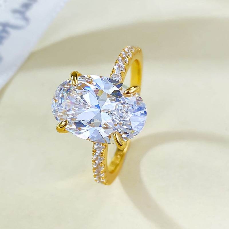 925 silver simulated diamond oval 8 * 12 Redion Diamond Bottom Cutting Explosive Product