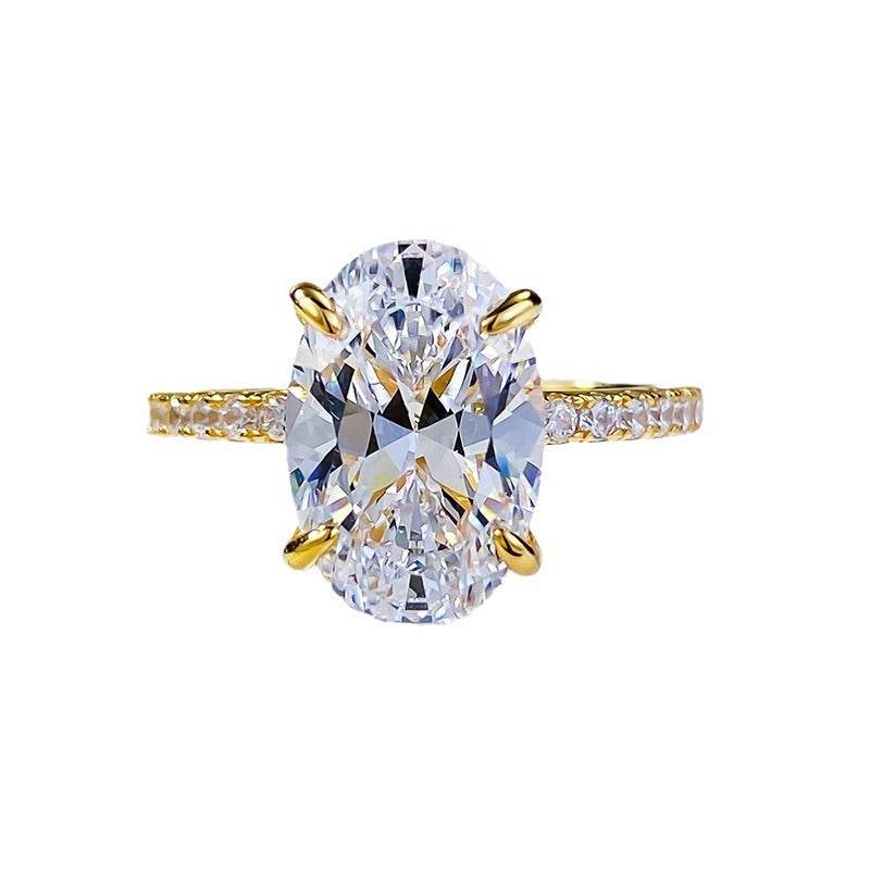 925 silver simulated diamond oval 8 * 12 Redion Diamond Bottom Cutting Explosive Product