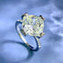 New high simulation diamond ring 11 * 11 white G-color ice Flower cut diamond style wedding ring for women