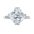 New high simulation diamond ring 11 * 11 white G-color ice Flower cut diamond style wedding ring for women