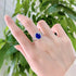 New Style High Carbon Diamond S925 Sterling Silver Luxury Halo Vintage 7x9mm Oval Ring