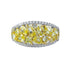 Light Luxury Ins-Style Micro-Pave High Carbon Diamond Women's Yellow Full Pavé Ring Versatile Elegant Design