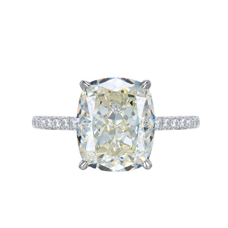 New Style High Carbon Diamond S925 Sterling Silver Luxury 10*12mm princess Ring