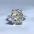 New Style High Carbon Diamond S925 Sterling Silver Luxury 10*12mm princess Ring