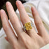 New ice flower cut 10*12 high carbon diamond ring ins jewelry ring for women