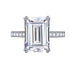 New 925 silver high carbon diamond emerald cut rectangular 10*14mm explosive ring