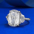 2025 New S925 Sterling Silver High-Carbon Diamond 10x14mm Prism-Cut Chunky Square Ring - MOWTE