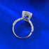 New S925 Sterling Silver High-Carbon Diamond Ice Cut 10x10mm Stylish Everyday Ring - MOWTE