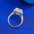 2025 New S925 Sterling Silver High-Carbon Diamond Elongated Step-Cut 10x14mm Asscher White Ring
