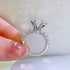 New 925 Sterling Silver 5 Carat Firework-Cut Aurora Six-Prong Women's Luxury Premium Ring