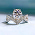 Classic S925 Sterling Silver 1 Carat White Diamond Women's Wedding Ring - MOWTE