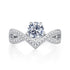 Classic S925 Sterling Silver 1 Carat White Diamond Women's Wedding Ring - MOWTE