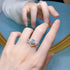 Classic S925 Sterling Silver 1 Carat White Diamond Women's Wedding Ring - MOWTE