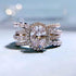 925 Sterling Silver 6x8mm Oval-Cut High-Carbon Diamond Women's Luxury Micro-Setting Ring - MOWTE