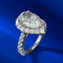 High-Carbon Simulated Diamond G-Color 8x13mm Pear-Shaped Teardrop Ring