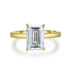 S925 Sterling Silver High-Carbon Simulated Diamond Emerald-Cut 7x10mm Rectangular Top-Selling Ring
