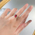New Italian Craftsmanship Palace Retro 7 * 9mm Dove Blood Red Ring with Elegant Style - MOWTE