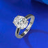 Basic Classic Style Stackable S925 Silver Inlaid 4-carat Pigeon Egg 8 * 10mm Ring - MOWTE