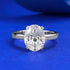 Basic Classic Style Stackable S925 Silver Inlaid 4-carat Pigeon Egg 8 * 10mm Ring - MOWTE