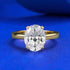 Basic Classic Style Stackable S925 Silver Inlaid 4-carat Pigeon Egg 8 * 10mm Ring - MOWTE
