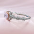 S925 Silver 5 * 5mm Cushion Cut Sugar Pink Diamond High Carbon Diamond Ring