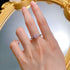 S925 Silver 5 * 5mm Cushion Cut Sugar Pink Diamond High Carbon Diamond Ring