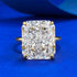 S925 Sterling Silver High-carbon Diamond Ring with Ice Flower Cut 12*14mm Simple Style - MOWTE