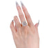S925 Sterling Silver High-carbon Diamond Ring with Ice Flower Cut 12*14mm Simple Style - MOWTE