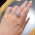 High-grade Imitation Diamond Ring 8mm Round White Diamond Wedding Ring for Women