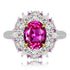 New Style S925 Sterling Silver Elegant 8*10 Pink Diamond Ring for Women French-style fashionable and versatile piece - MOWTE
