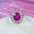 New Style S925 Sterling Silver Elegant 8*10 Pink Diamond Ring for Women French-style fashionable and versatile piece - MOWTE