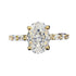 Fashionable Luxurious S925 Sterling Silver Ring Inlaid with High-carbon Diamonds Oval-shaped Size 7*10mm Basic Style Ring Suitable for Stacking - MOWTE
